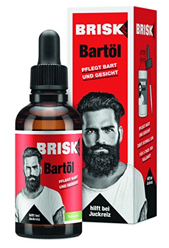BRISK Bart-Öl – Bartpflegemittel für einen weichen Bart – 1-Pack (1 x 50 ml Packung)