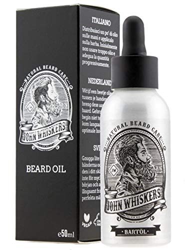 John Whiskers Bartöl Made in Germany - 50ml - beste Qualitätsöle für einen weichen und gesunden...