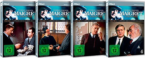 Maigret - Vol. 1 - 4 - Gesamtedition / 24 Folgen der Kult-Serie mit Bruno Cremer (Pidax...