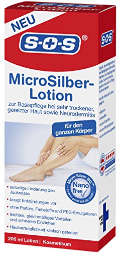 SOS MicroSilber-Lotion - Basispflege bei sehr trockener Haut und Neurodermitis (1er-Pack)