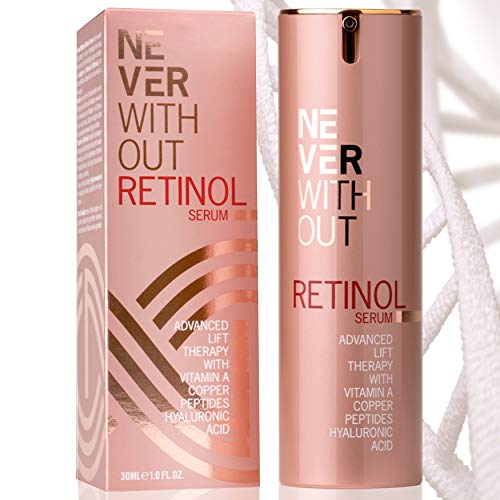 Retinol kombiniert mit Hyaluron Serum hochdosiert mit straffenden Peptiden, Kollagen und Vitamin A,...