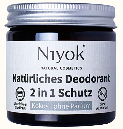 Niyok® 2 in 1 Deo ohne Aluminium Antitranspirant Deocreme Deodorant Creme | Damen | Herren gegen...